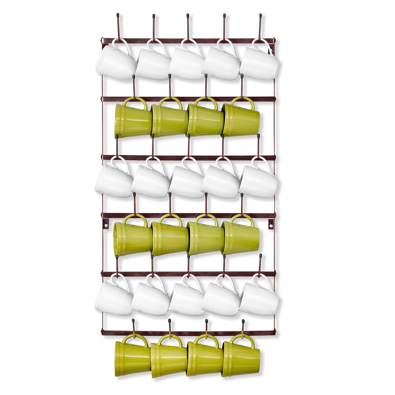 Sorbus 6-Tier Metal Mug Rack Organizer - for Home, Kitchen & Bar, Coffee Station